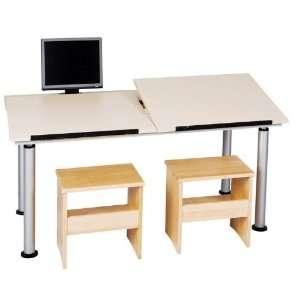  Woodcraft ALTD3 6030 Adj Leg Drafting Table  Double Sta. Toys & Games