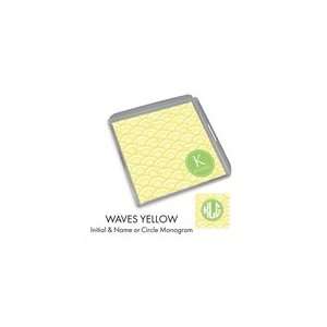 Lucite Tray   Waves Yellow