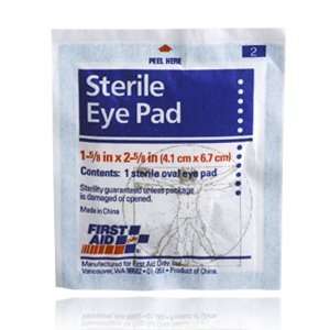  Sterile eye pad, 2 per ziplock bag