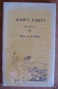 Aesops Fables IN VERSE Warren Liddle 1971 Classics RARE  