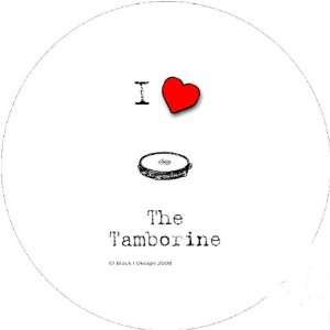   Round Lapel Pin Badge I Love The Tamborine 