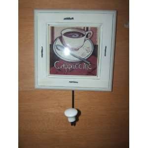 Cappuccino Themed Wall Plaque with Hook ~ By Ganz