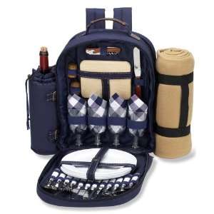  Bon Appetite Picnic Backpack for 4 w/blanket Sports 