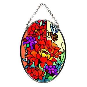  Floral with Bee   Suncatcher by Joan Baker