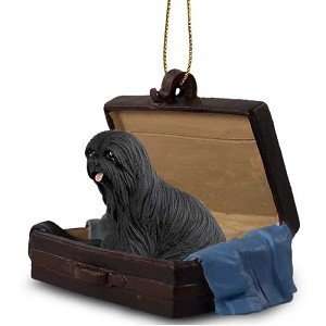  Black Lhasa Apso Traveling Companion Dog Ornament