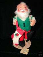 Vintage Annalee Doll Santa   Santa Claus With Stocking  