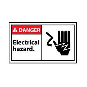 Graphic Machine Labels   Danger Electrical Hazard  