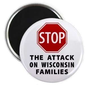   On Wisconsin Families Politics 2.25 Fridge Magnet