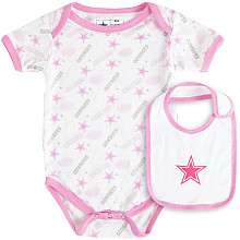 Reebok Dallas Cowboys Infant Mother May I Bodysuit & Bib Set   Pink 