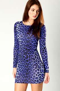  Sale  Dresses  Sammy Leopard Long Sleeve Bodycon Dress