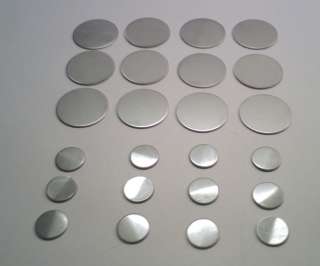 Stainless steel sheet metal Disk  Circle cutouts. QTY. 24 18 Gauge 