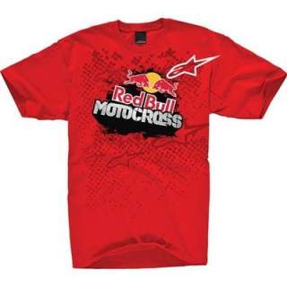   Red Bull Moto Collection Grit Tee T Shirts Red Medium Md  
