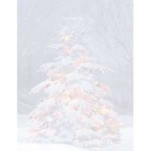   Frosted Tree Letterhead   8 1/2 X 11   25 Sheets