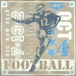 Oopsy daisy Game Ticket Rushing the End Zone Wall Art 30x30  