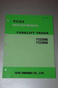 TCM FORKLIFT SERVICE MANUAL FCG35N6 FCG36N6  
