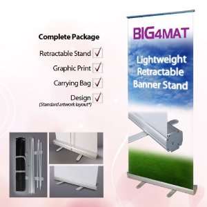  48 Lightweight Retractable Banner Stand with Print & Standard 