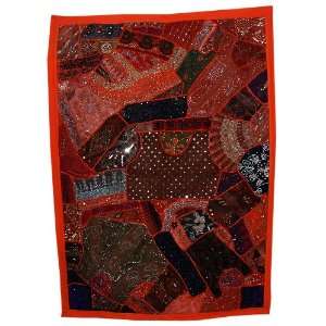  Patch Work Wall Hanging Tapestry with Heavy Sequins & Mirrors Work 