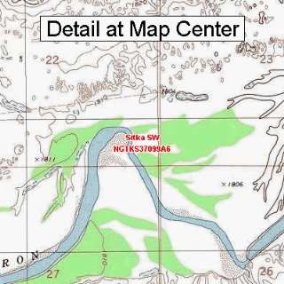 USGS Topographic Quadrangle Map   Sitka SW, Kansas (Folded/Waterproof 