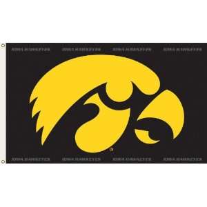  NCAA Iowa Hawkeyes 3 by 5 Foot Flag Hawk Logo with 