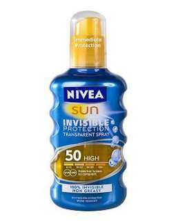 Nivea Sun Invisible Protection Spray SPF 50 200ml   Boots