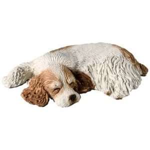   Cocker Spaniel Snoozer Dog Figurine   Parti Buff