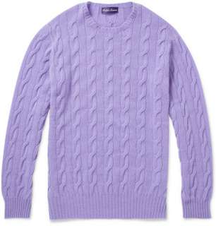 Ralph Lauren Purple Label Cable Knit Cashmere Sweater  MR PORTER