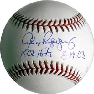 Alex Rodriguez Autographed Baseball with 1500 Hit & Date Inscription 