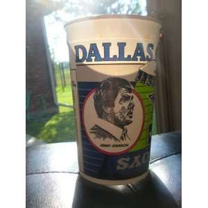 TEXAS STADIUM vINTAGE 1992 Dallas Cowboy Schedule Souvenier Cup Jerry 