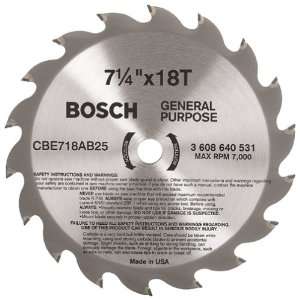  Bosch CBE718AB25 7 1/4 Inch 18 Tooth ATB General Purpose 