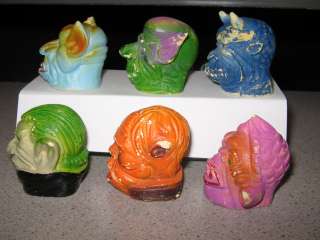 PEZ (6) EERIE SPECTRES prototype plaster models 1970s vintage 