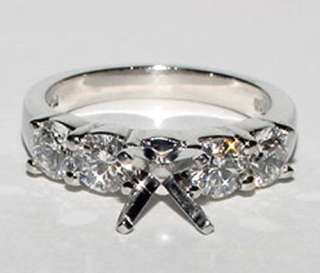 5,650 PLATINUM Mounting Setting For Engagement Ring F/VS1 Diamond 