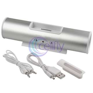 Silver Tube Speaker Dock Accessory For Apple iPod Touch 2G 2nd 3G 3rd 