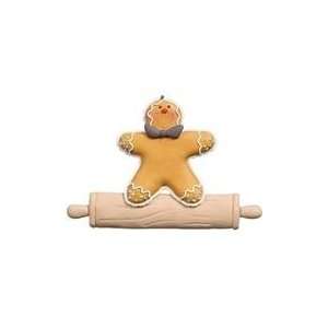   of 24 Fundough Gingerbread Man Christmas Ornaments for