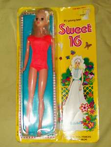 RARE 1975 Mattel Sweet 16 Barbie Clone Doll 11.5 MIP  
