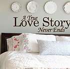 TRUE LOVE STORY NEVER ENDS wall quotes letters decal  