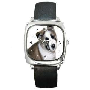 Akita Puppy Dog Square Metal Watch FF0005