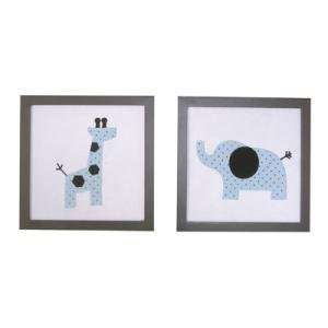  Lambs and Ivy Classic Blue Wooden Wall Decor Set Baby