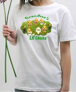 Grandmas Moms Lil Chicks Easter T Shirt Small 6X  
