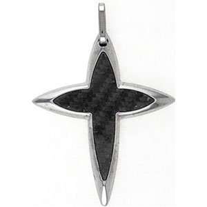  Star Cross No Chain Star Cross Pendant With Black Carbon 