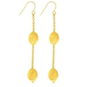  Pebble Collection Fancy Drop 14K Gold Earrings Jewelry