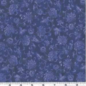   Rhapsody Shadow Floral Blue Fabric By The Yard Arts, Crafts & Sewing