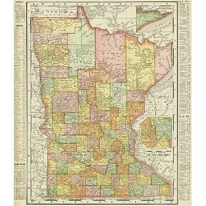  McNally 1895 Antique Map of Minnesota