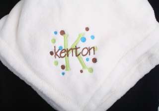 Personalized Monogrammed Baby Soft Blanket Girl or Boy 6 Colors to 