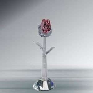    Crystal Florida 1905 SP Pink Rosebud with Stand