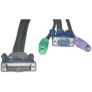  PS/2 Cable Set 10 ft for DB25 based KVMs Electronics