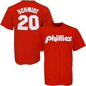   Mike Schmidt Red Cooperstown Classic Jersey T shirt
