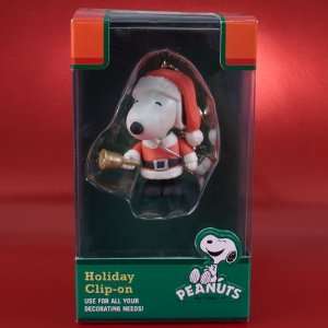   Christmas Santa Snoopy Holiday Clip on Figure Ornament