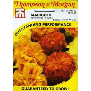   Marigold Zenith Mixed F1 Hybrid Seed Packet Patio, Lawn & Garden