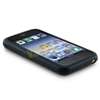 Black Skin Case+Privacy Protector for iPhone 3 G 3GS OS  