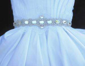 Wedding Gown Dress Crystal Belt Sash Embellishment  